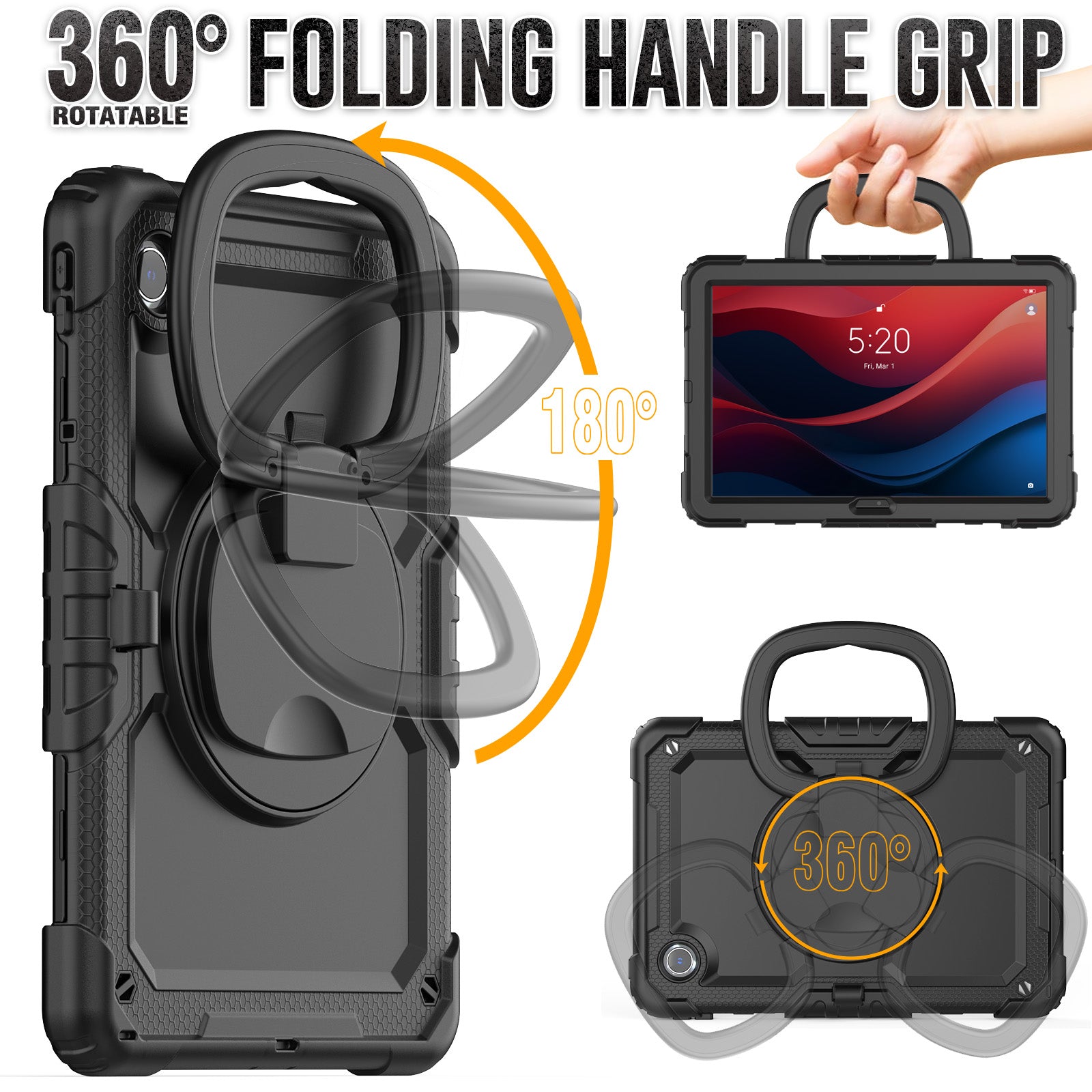 For Lenovo Tab M11 / Xiaoxin Pad 11 2024 TB-330FU / TB-331FC Case Kickstand PC+Silicone Tablet Cover with Strap For Lenovo Tab M11 / Xiaoxin Pad 11 2024 TB-330FU / TB-331FC Case Kickstand PC+Silicone Tablet Cover with Strap